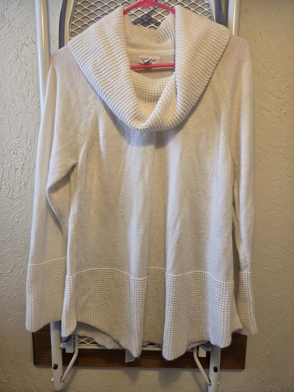 Calvin Klein Cream Cowl Neck Sweater